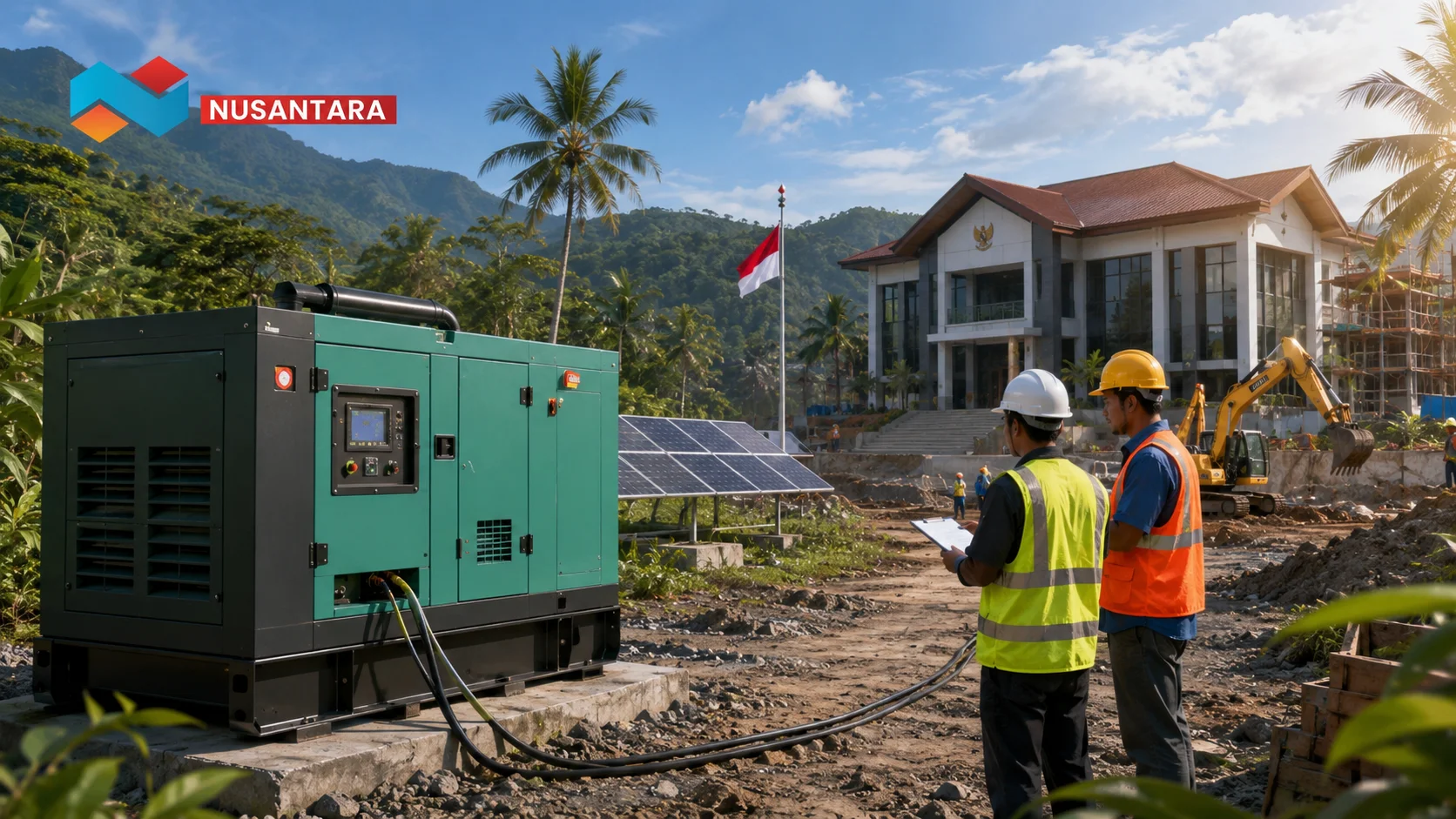 Gambar Generator set mendukung kebutuhan listrik proyek pembangunan dan fasilitas pemerintah di Papua Selatan melalui proses pengadaan di INAPROC.