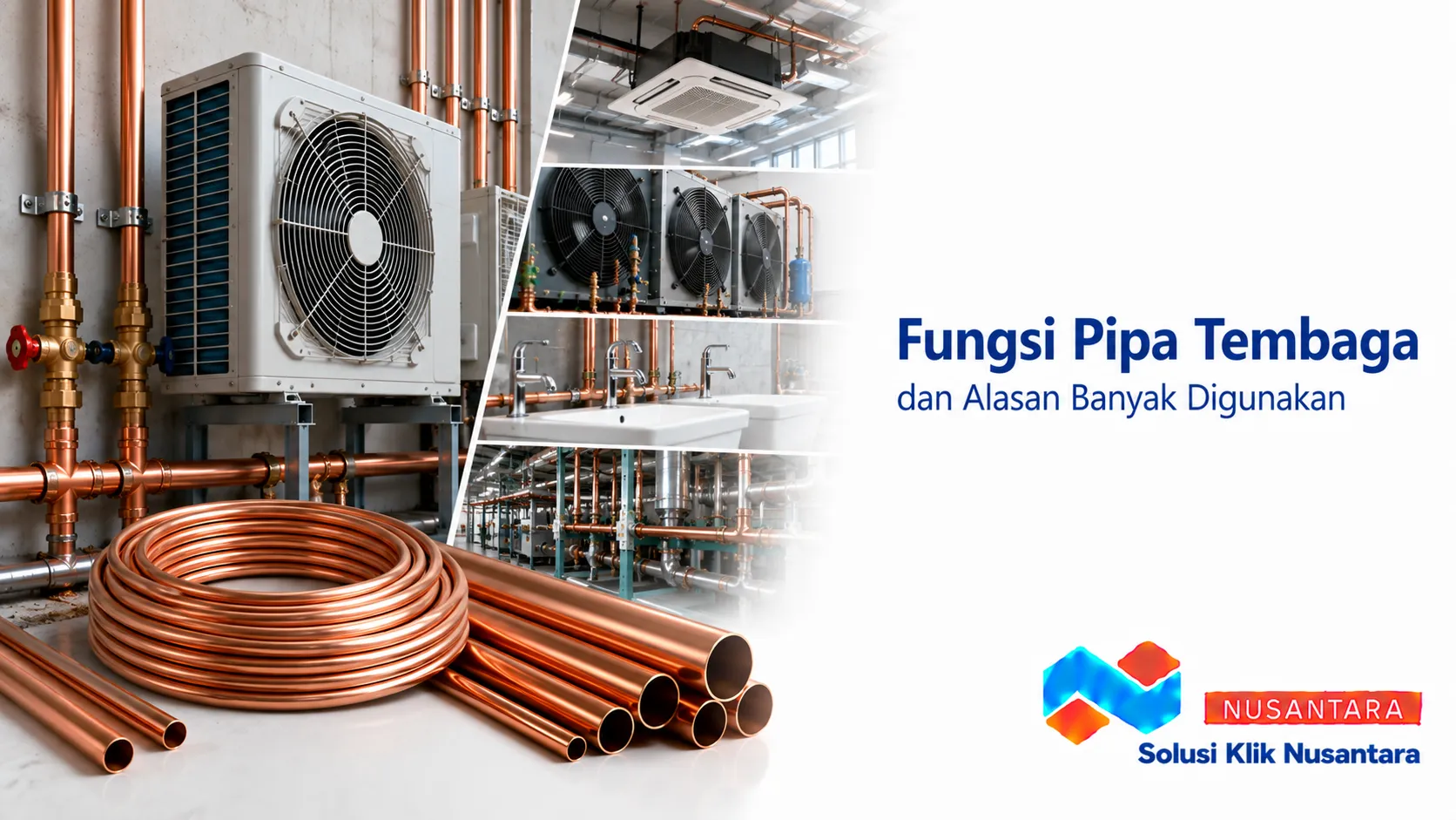 Pipa tembaga berkualitas tinggi untuk sistem AC, HVAC, refrigerasi, dan instalasi bangunan dengan ketahanan korosi serta efisiensi perpindahan panas.