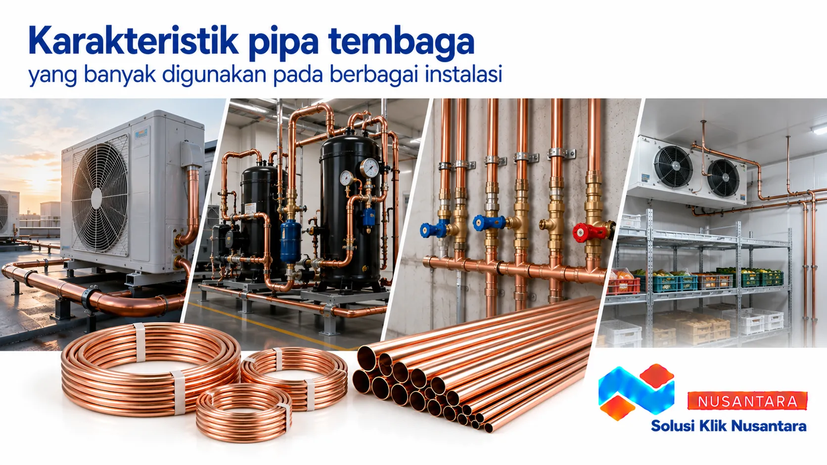 Pipa tembaga berkualitas tinggi untuk berbagai instalasi HVAC, refrigerasi, utilitas bangunan, dan sistem industri.