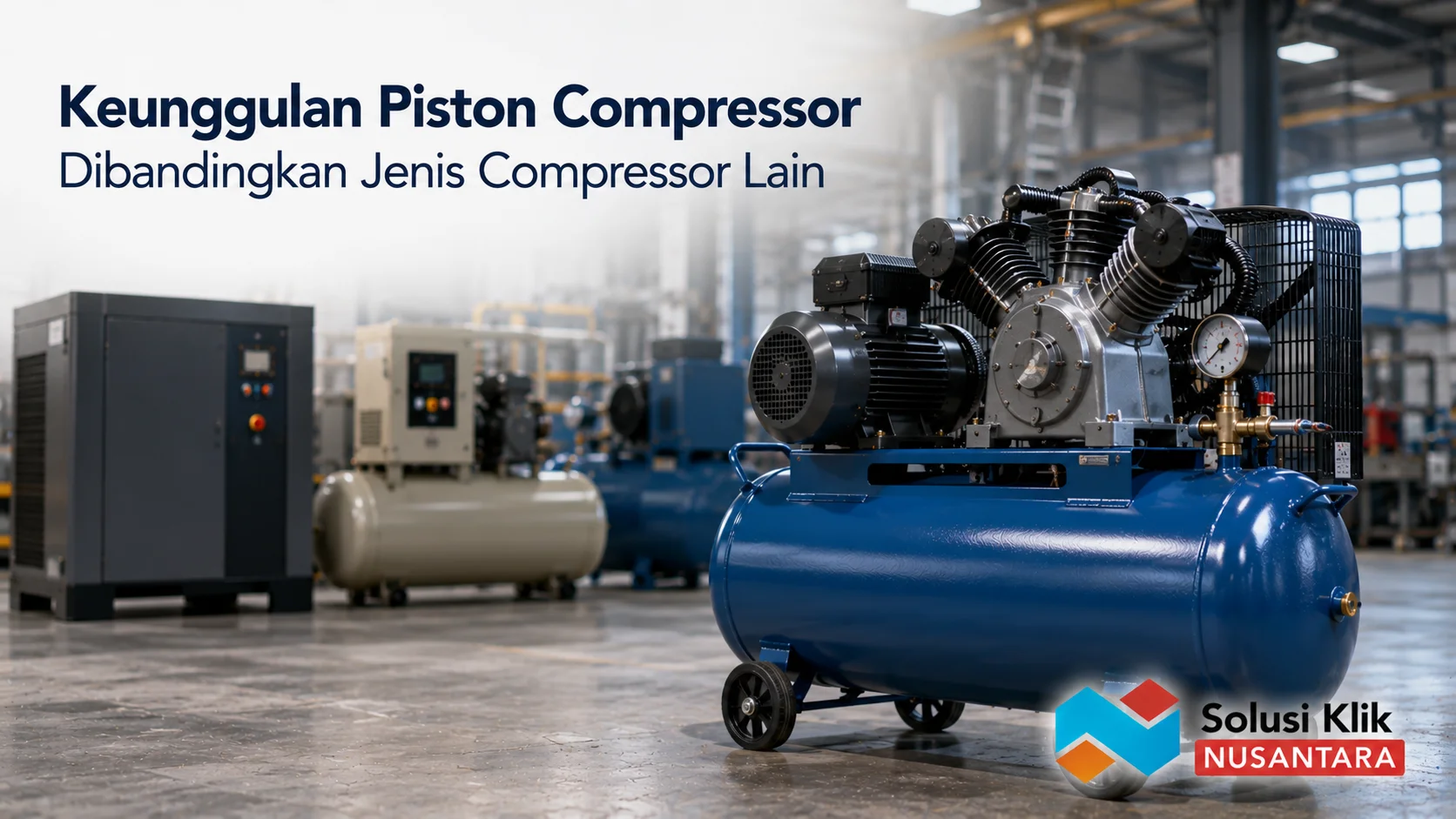 Piston compressor dengan tekanan udara tinggi untuk berbagai kebutuhan operasional industri