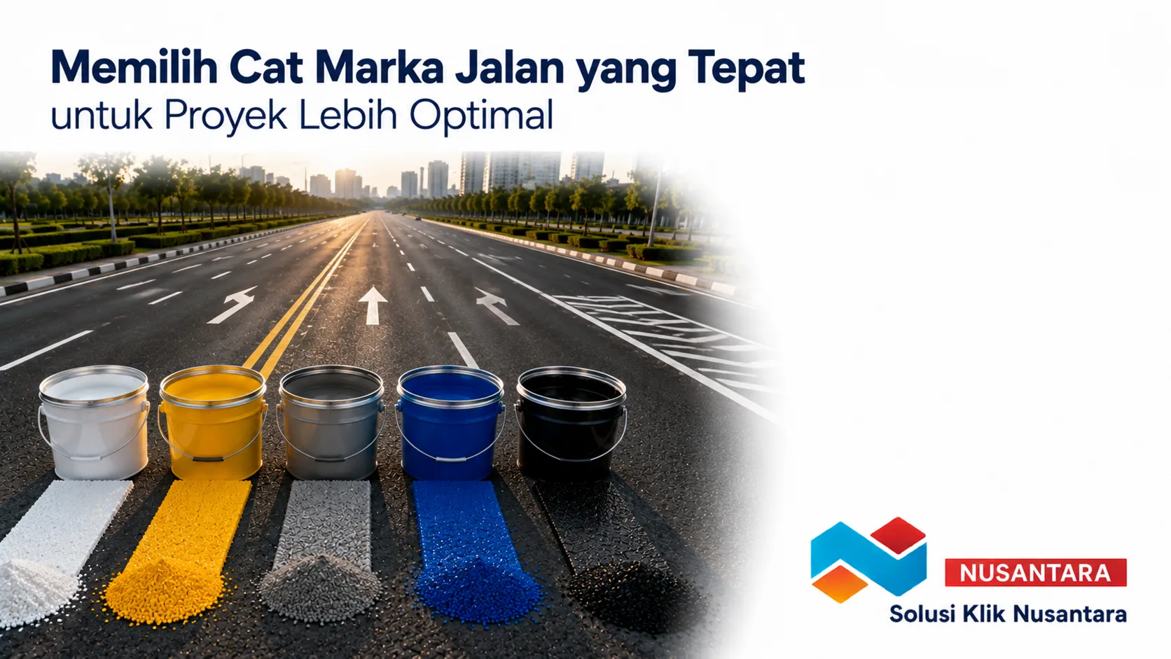 Berbagai pilihan cat marka jalan untuk menghasilkan marka yang tahan lama, jelas, dan sesuai kebutuhan proyek.