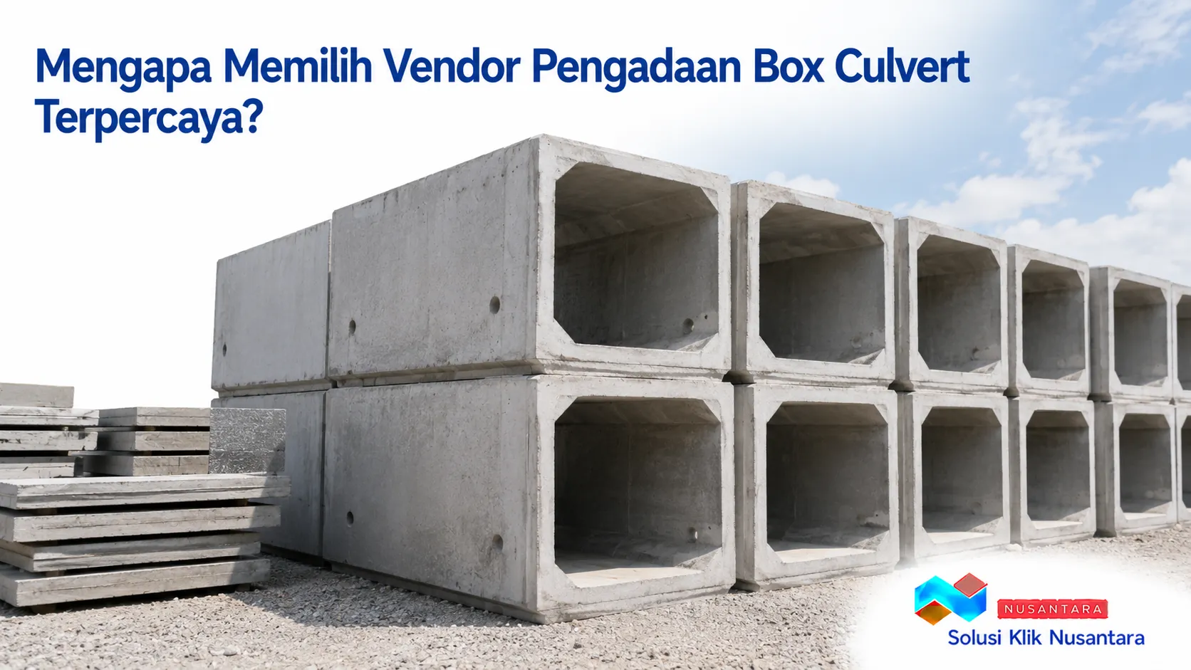 Vendor pengadaan box culvert terpercaya untuk mendukung proyek infrastruktur dengan material beton pracetak berkualitas.