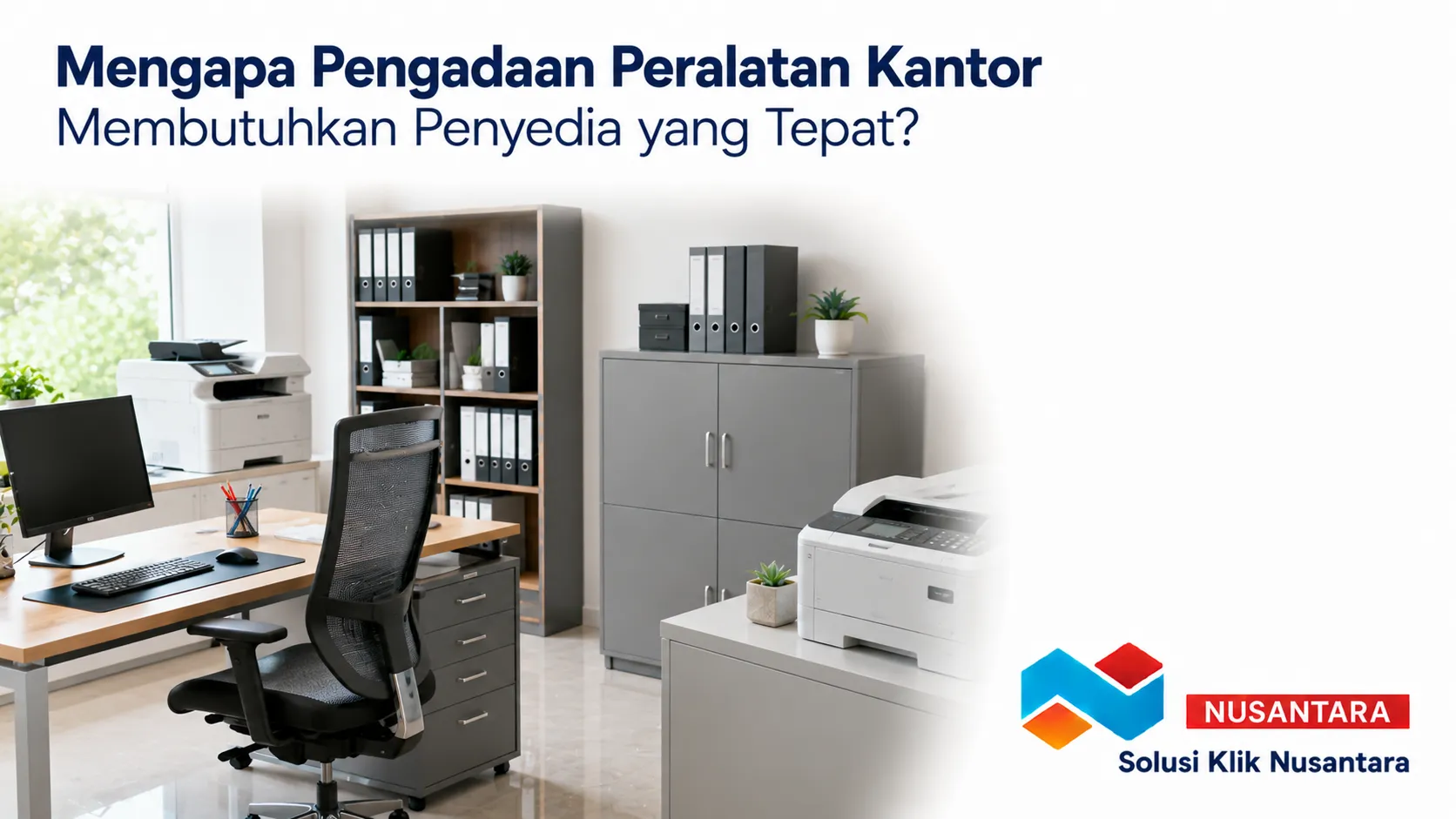 Peralatan kantor lengkap untuk mendukung efisiensi operasional dan kebutuhan pengadaan instansi.