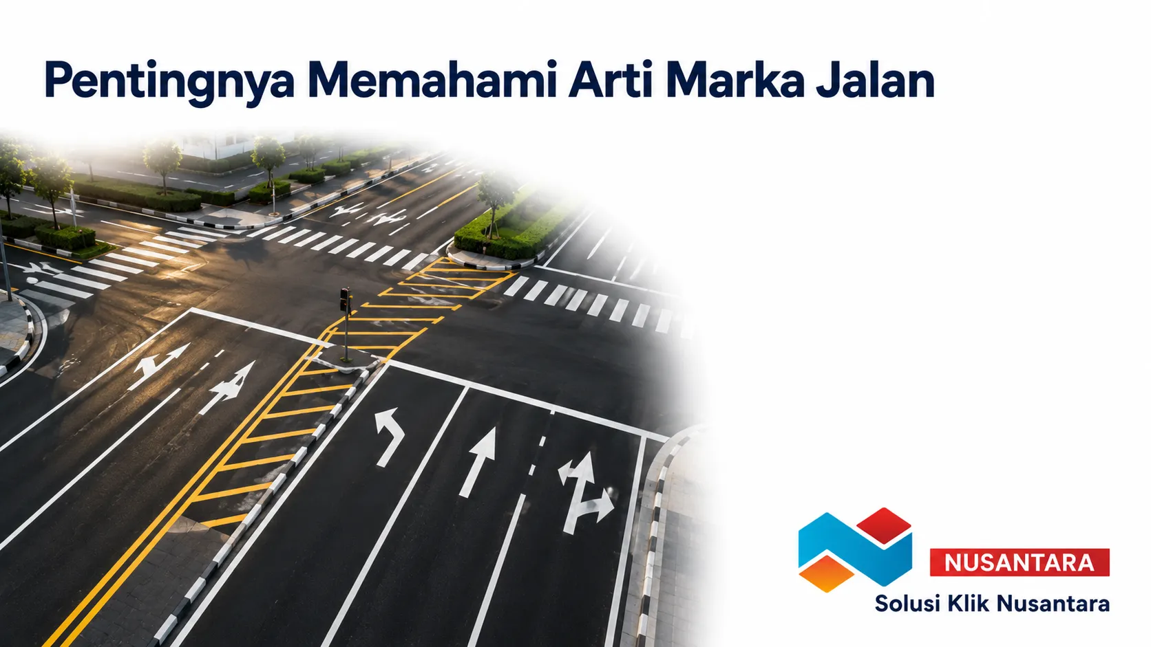 Marka jalan sebagai petunjuk visual untuk meningkatkan keselamatan dan ketertiban pengguna jalan.