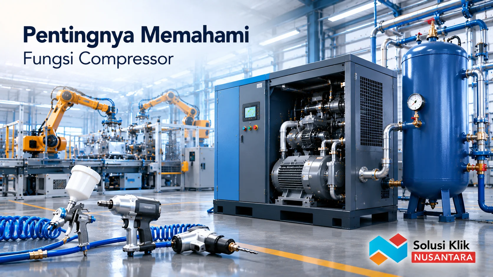 Compressor industri sebagai sumber udara bertekanan untuk mendukung berbagai kebutuhan operasional