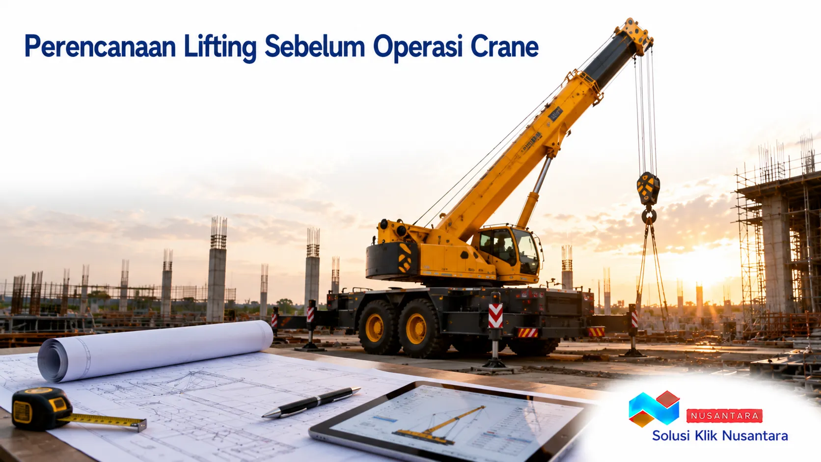 Perencanaan lifting sebelum operasi mobile crane untuk memastikan proses pengangkatan berjalan aman dan efisien.