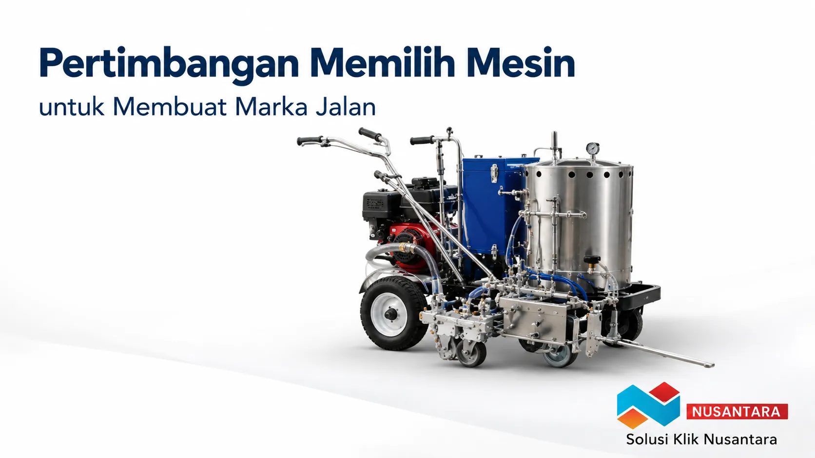 Berbagai jenis mesin marka jalan tersusun di area proyek sebagai pilihan peralatan untuk mendukung pekerjaan marka sesuai kebutuhan dan spesifikasi konstruksi.