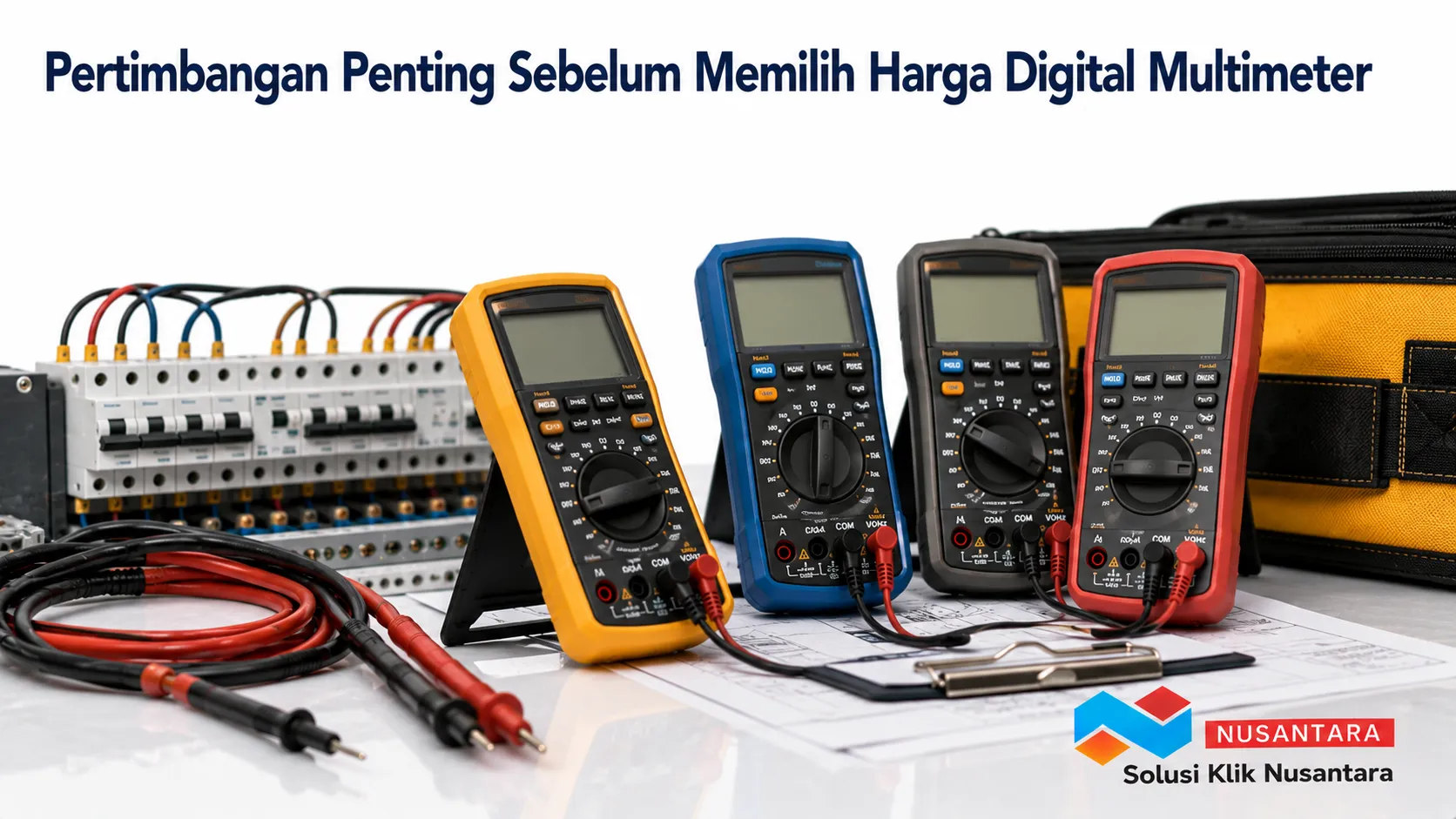 Beberapa digital multimeter dengan spesifikasi berbeda sebagai ilustrasi pertimbangan memilih produk sesuai kebutuhan dan anggaran.