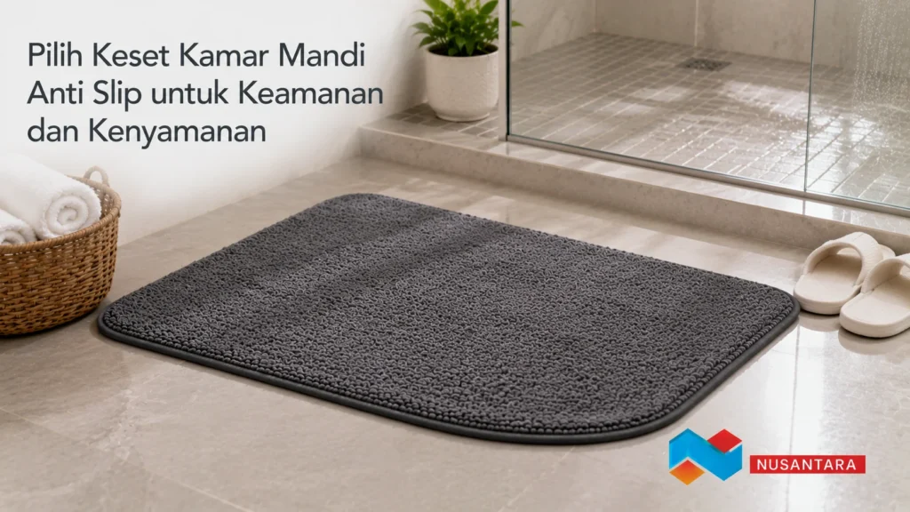 Keset kamar mandi anti-slip premium untuk keamanan dan kenyamanan di kamar mandi modern.