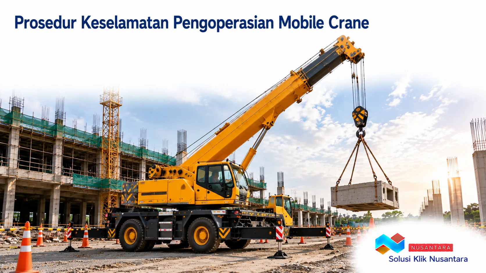 Prosedur keselamatan pengoperasian mobile crane untuk mendukung proses lifting yang aman di proyek konstruksi.