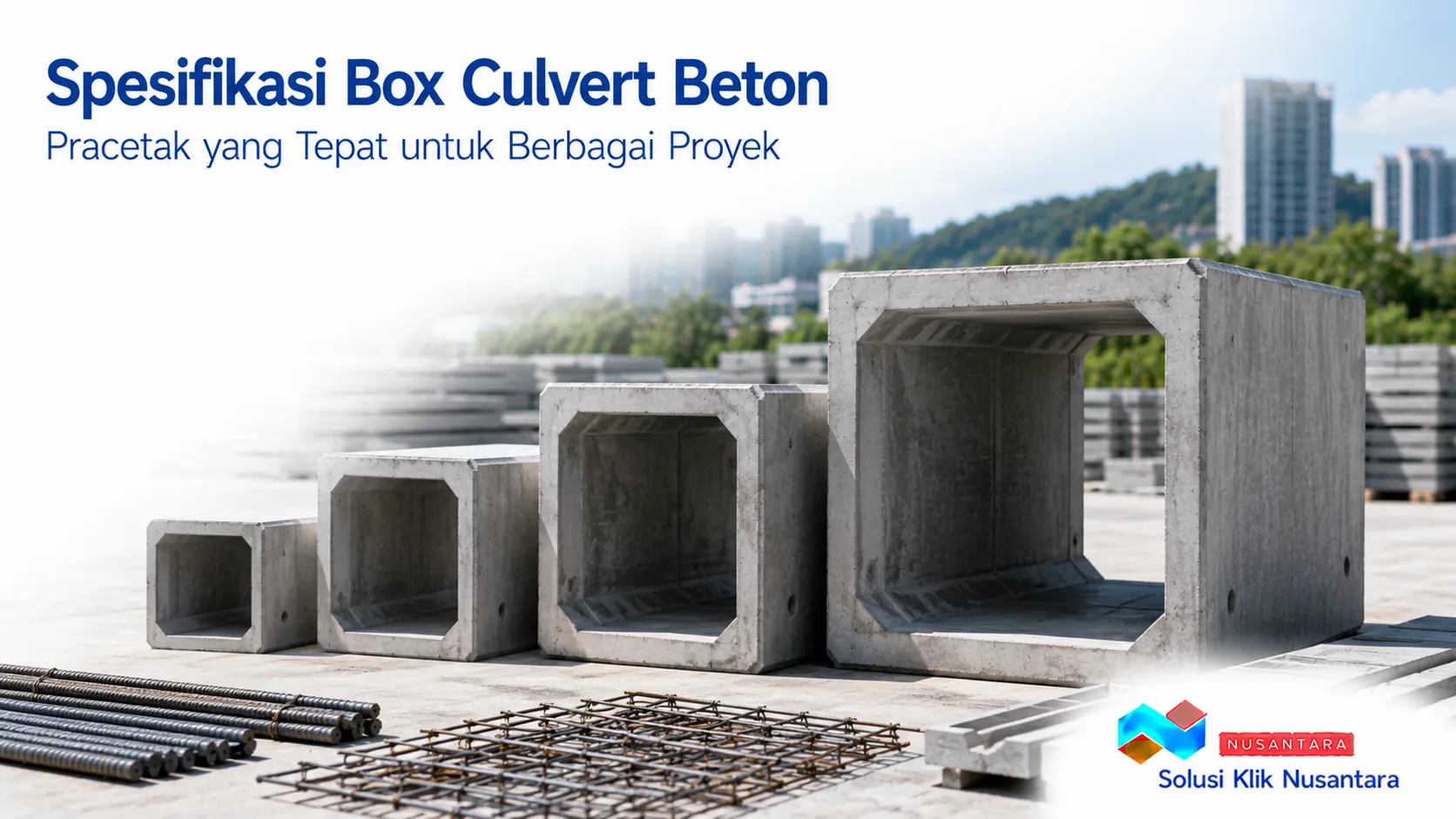 Spesifikasi box culvert beton pracetak untuk berbagai proyek infrastruktur dengan kualitas dan dimensi yang presisi.