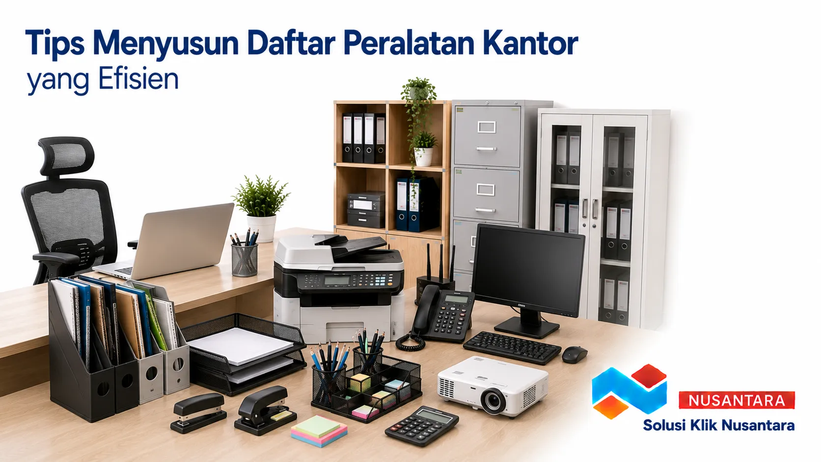 Tips menyusun daftar peralatan kantor yang efisien sesuai kebutuhan operasional.