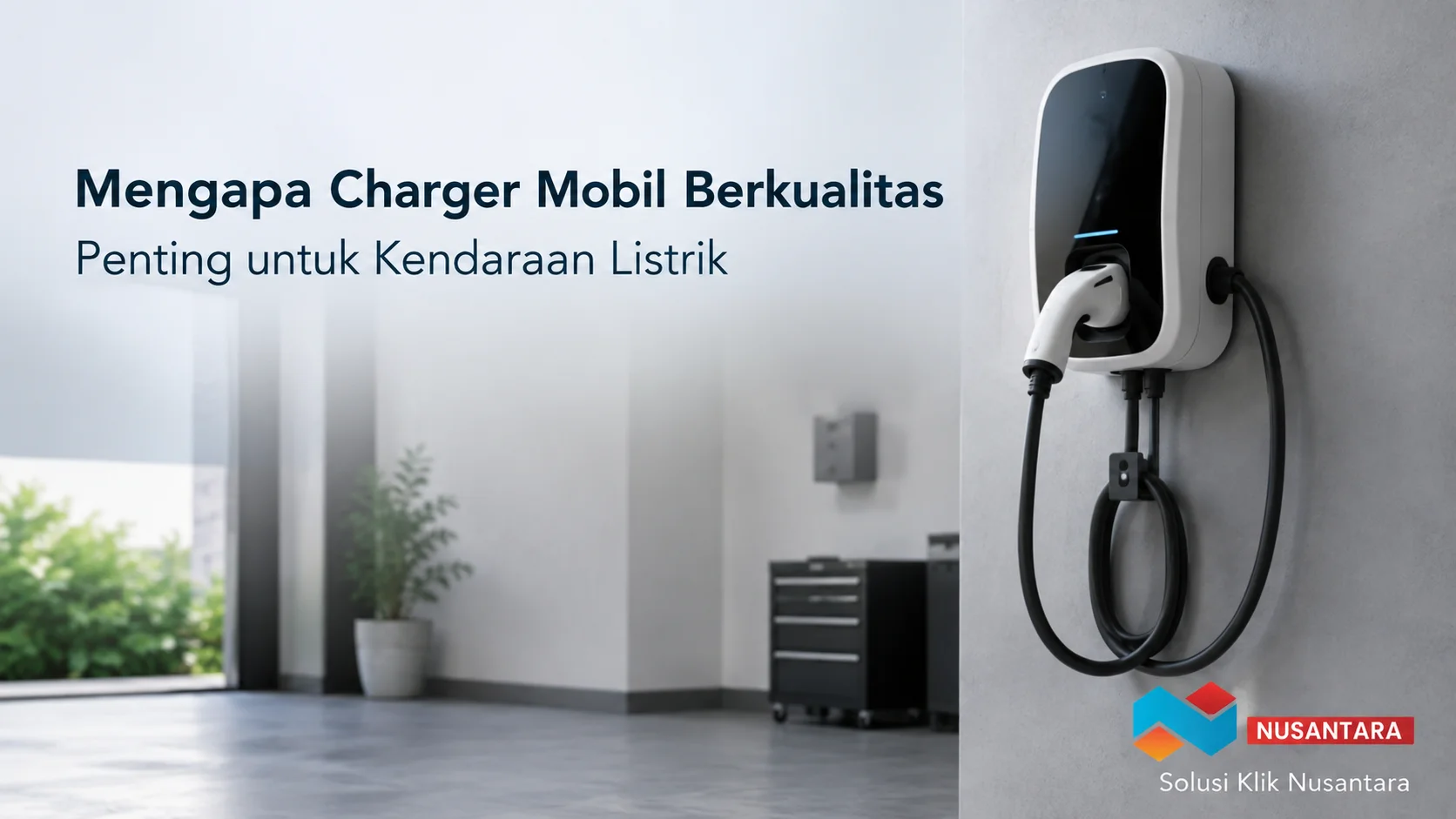 Charger Mobil berkualitas untuk mendukung pengisian kendaraan listrik yang aman dan efisien.