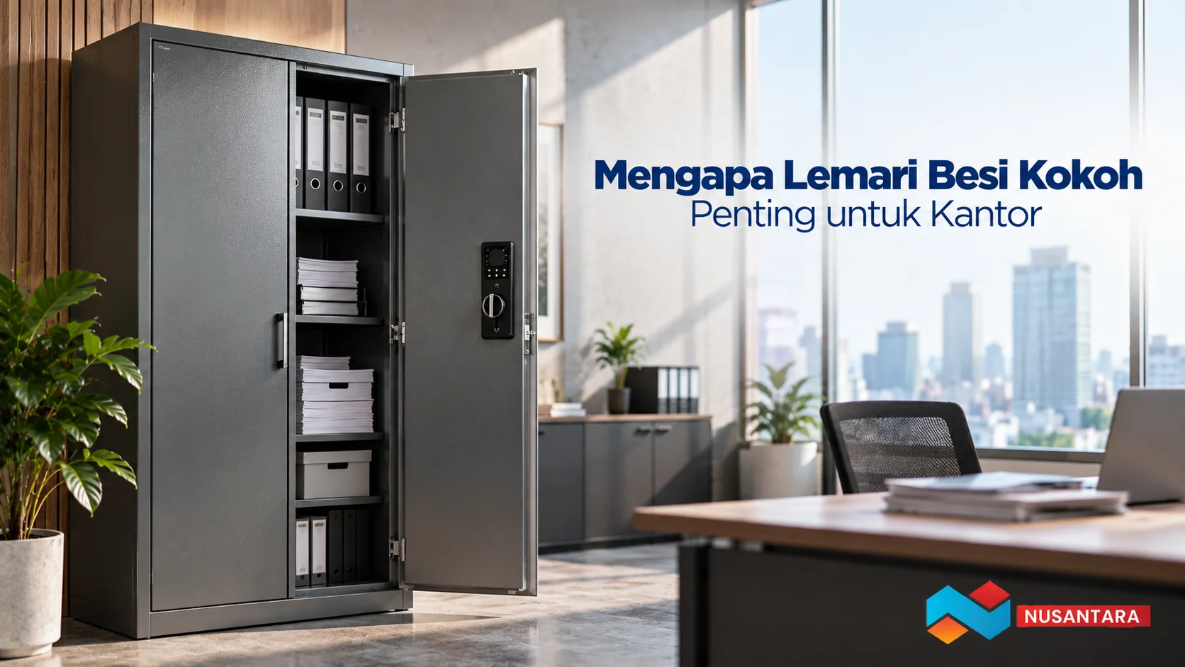 Lemari besi kokoh untuk kebutuhan penyimpanan dokumen kantor