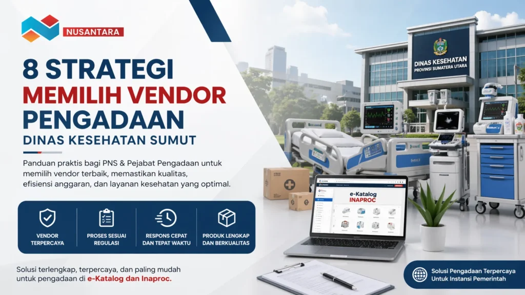 Ilustrasi pengadaan Dinas Kesehatan Sumut dengan strategi memilih vendor terpercaya untuk kebutuhan alat kesehatan dan sistem e-Katalog pemerintah