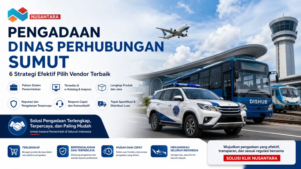Pengadaan Dinas Perhubungan Sumut 6 Strategi Efektif Pilih Vendor Terbaik bersama Solusi Klik Nusantara
