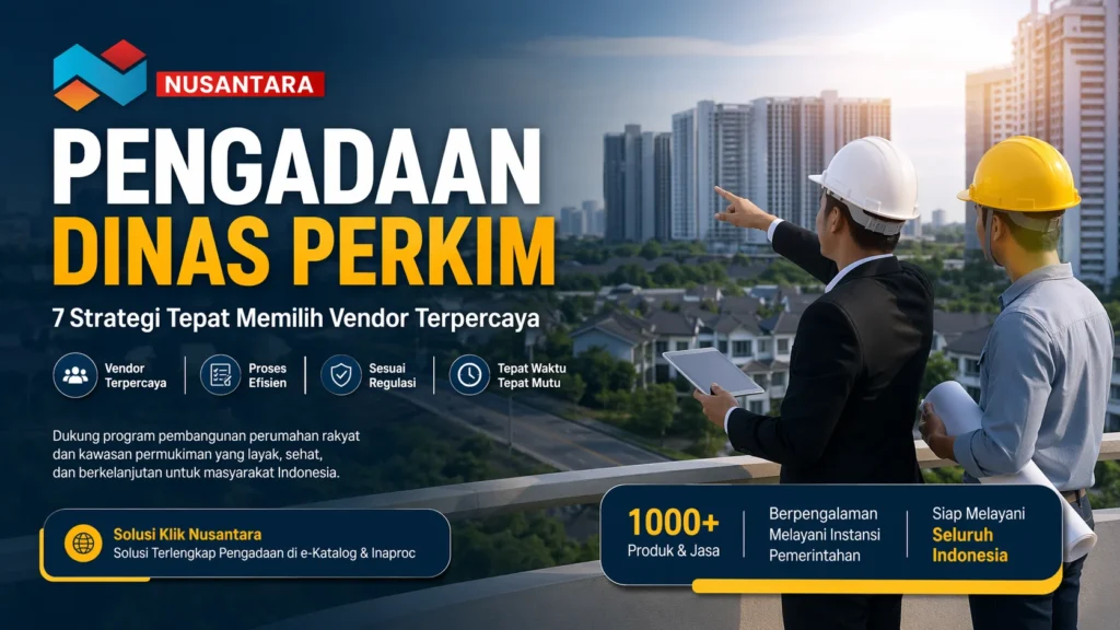 Pengadaan Dinas Perkim dengan vendor terpercaya untuk proyek perumahan rakyat bersama Solusi Klik Nusantara