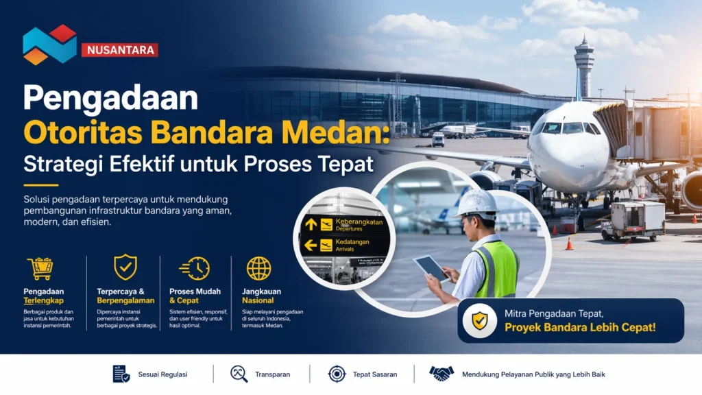 Ilustrasi pengadaan Otoritas Bandara Medan dengan strategi efektif untuk proses cepat dan tepat.