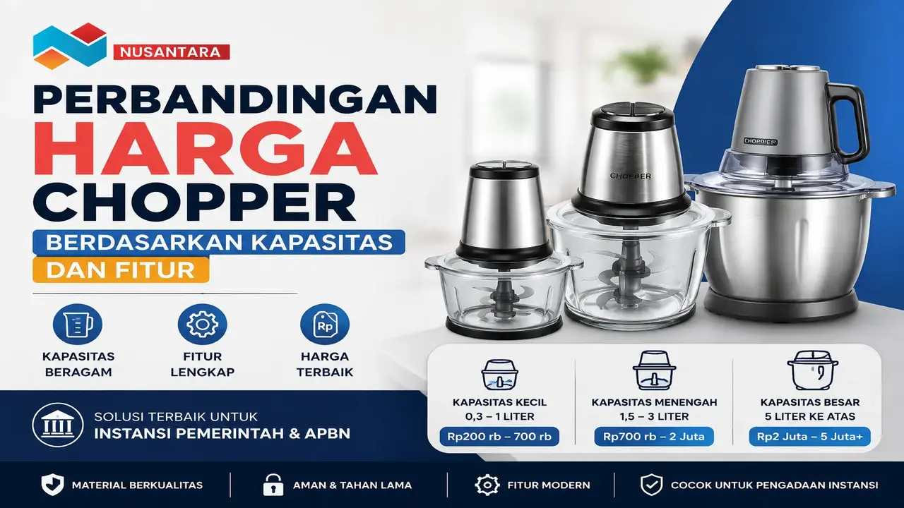 Perbandingan harga chopper berdasarkan kapasitas dan fitur untuk kebutuhan instansi pemerintah dan pengadaan APBN bersama Solusi Klik Nusantara
