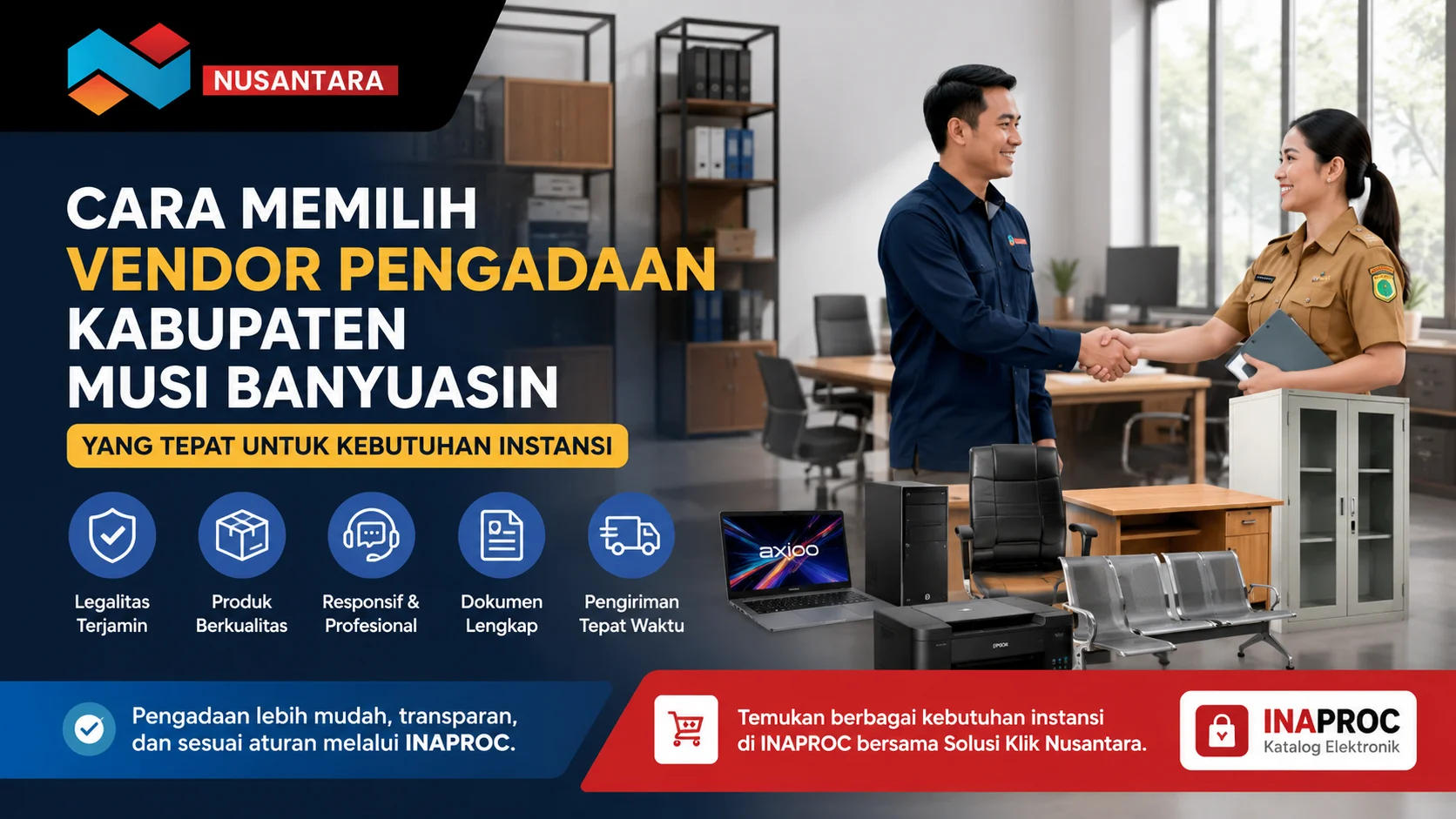 Vendor pengadaan Kabupaten Musi Banyuasin untuk kebutuhan instansi pemerintah melalui INAPROC.