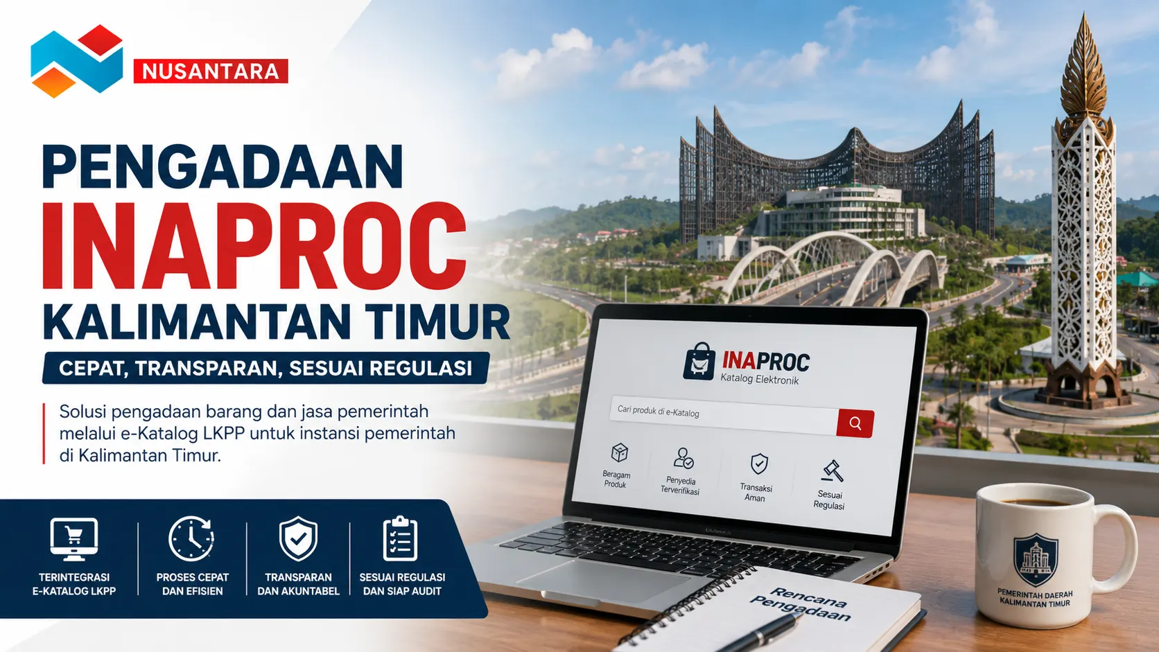Pengadaan Inaproc Provinsi Kalimantan Timur dalam transformasi digital pemerintah melalui sistem e-Katalog.
