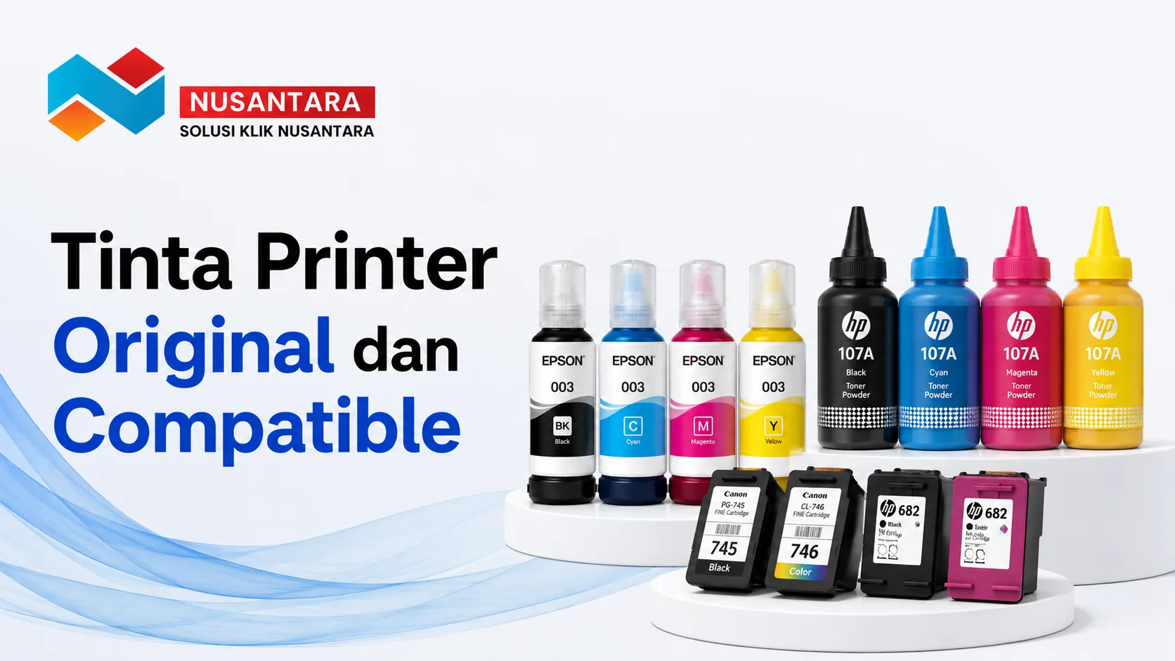 Tinta Printer Original dan Compatible untuk Berbagai Kebutuhan Cetak