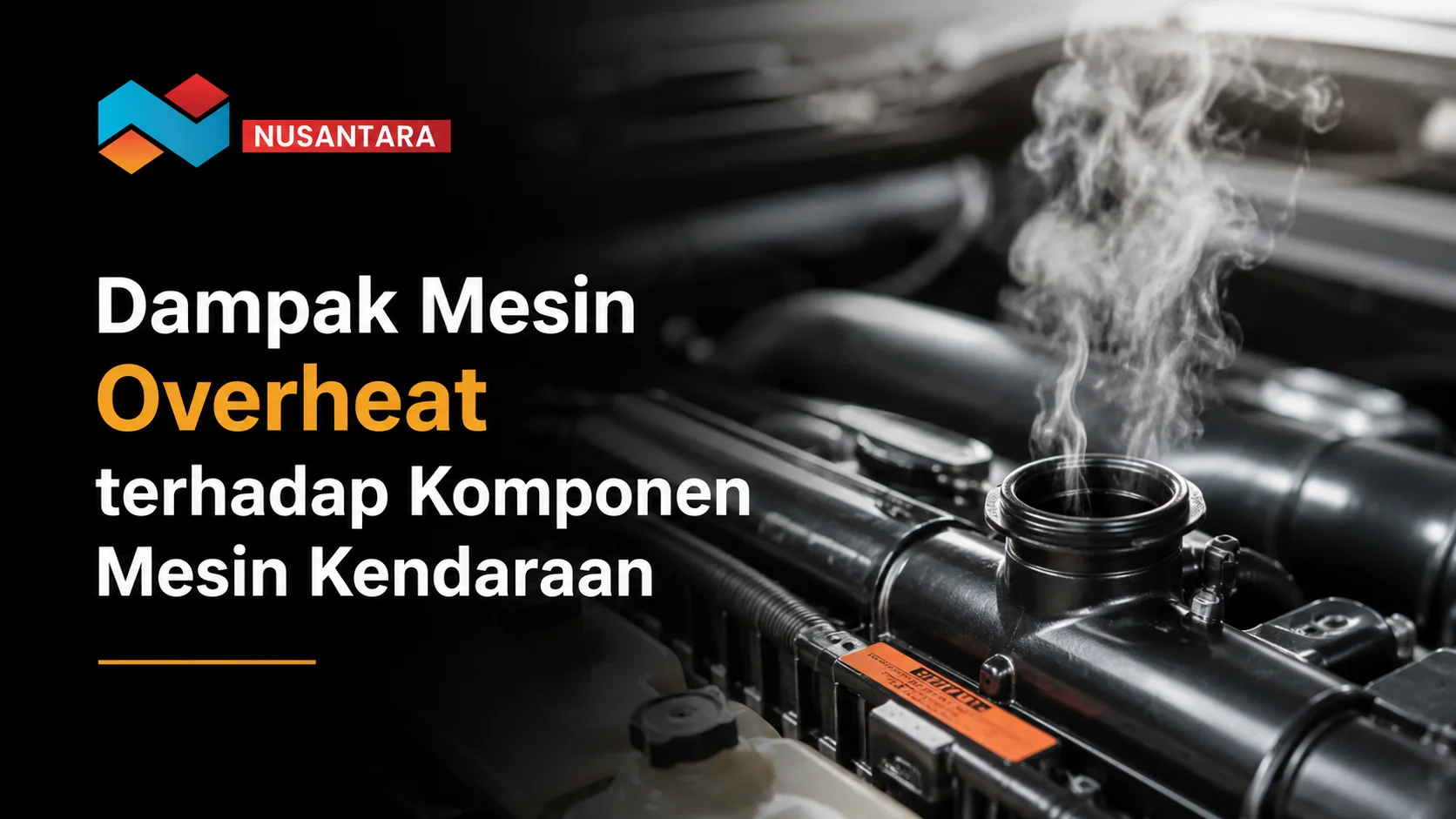 Ilustrasi mesin overheat pada kendaraan yang menyebabkan kerusakan komponen mesin.