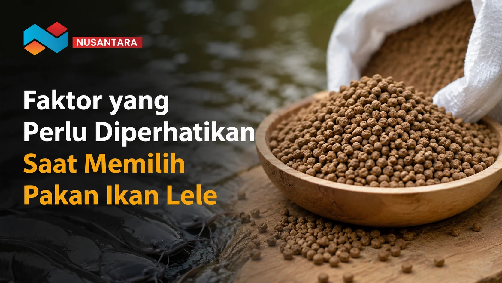 Gambar Ilustrasi faktor yang perlu diperhatikan saat memilih pakan ikan lele berkualitas
