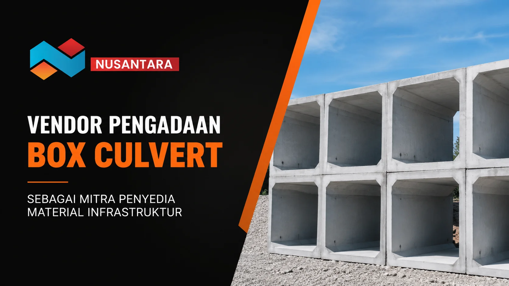 Ilustrasi Gambar Vendor Pengadaan Box Culvert sebagai mitra penyedia material infrastruktur untuk proyek konstruksi