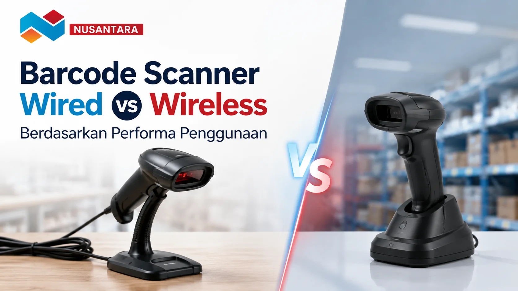 Perbandingan Barcode Scanner Wired vs Wireless berdasarkan performa penggunaan untuk kebutuhan operasional.