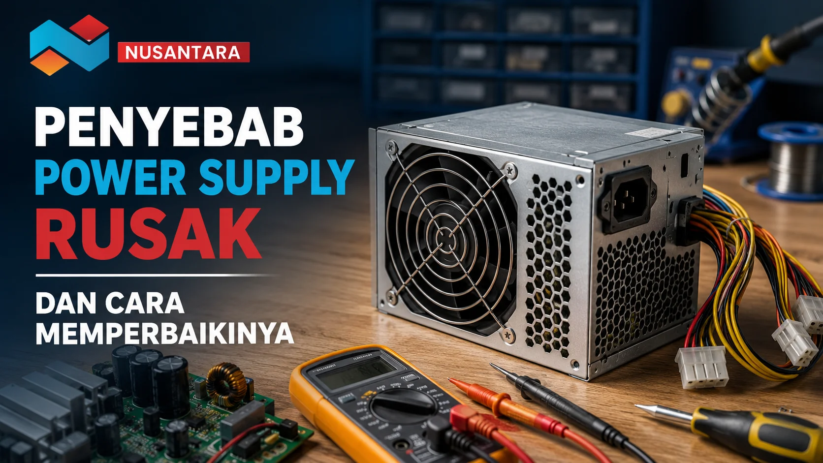 Penyebab Power Supply Rusak akibat komponen bermasalah, panas berlebih, atau tegangan tidak stabil beserta proses pemeriksaan dan perbaikannya