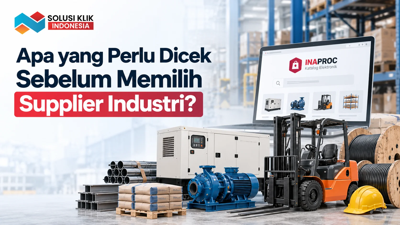 Supplier kebutuhan industri e-katalog terdaftar untuk pengadaan produk industri.